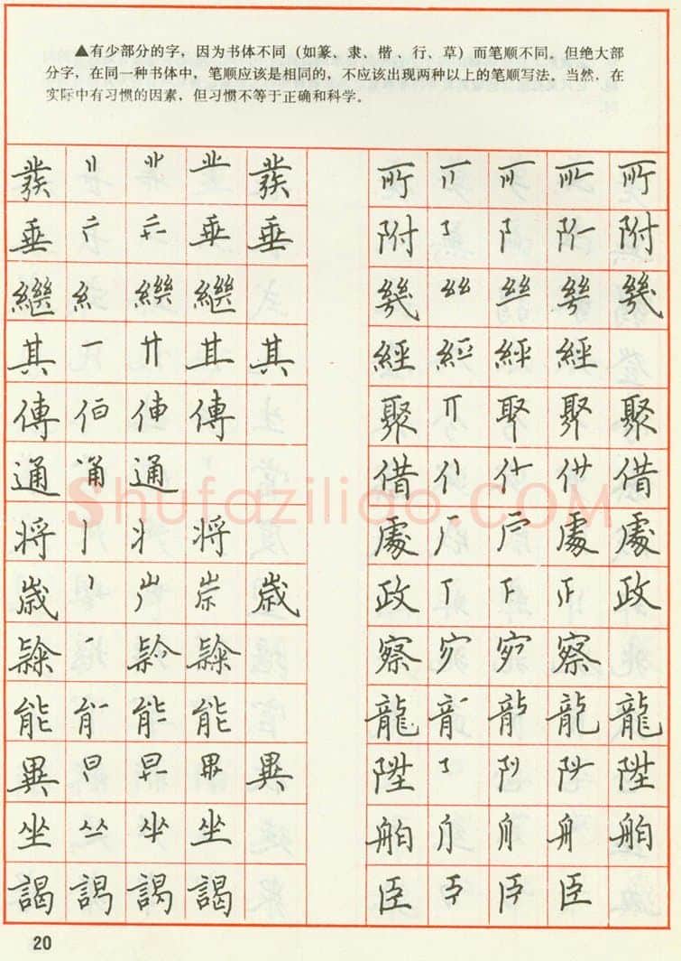 田英章硬笔楷书字帖,摘自田英章 钢笔楷书实用技法字帖（1990年）