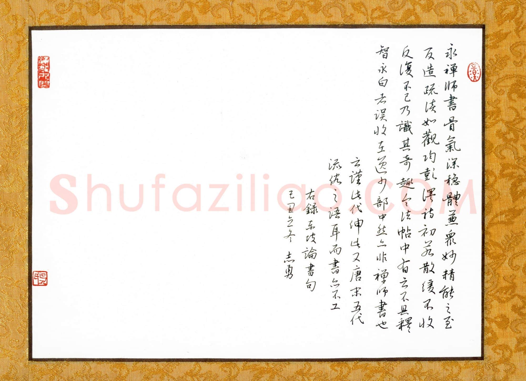 吴志勇硬笔行书东坡论书句,吴志勇硬笔书法作品