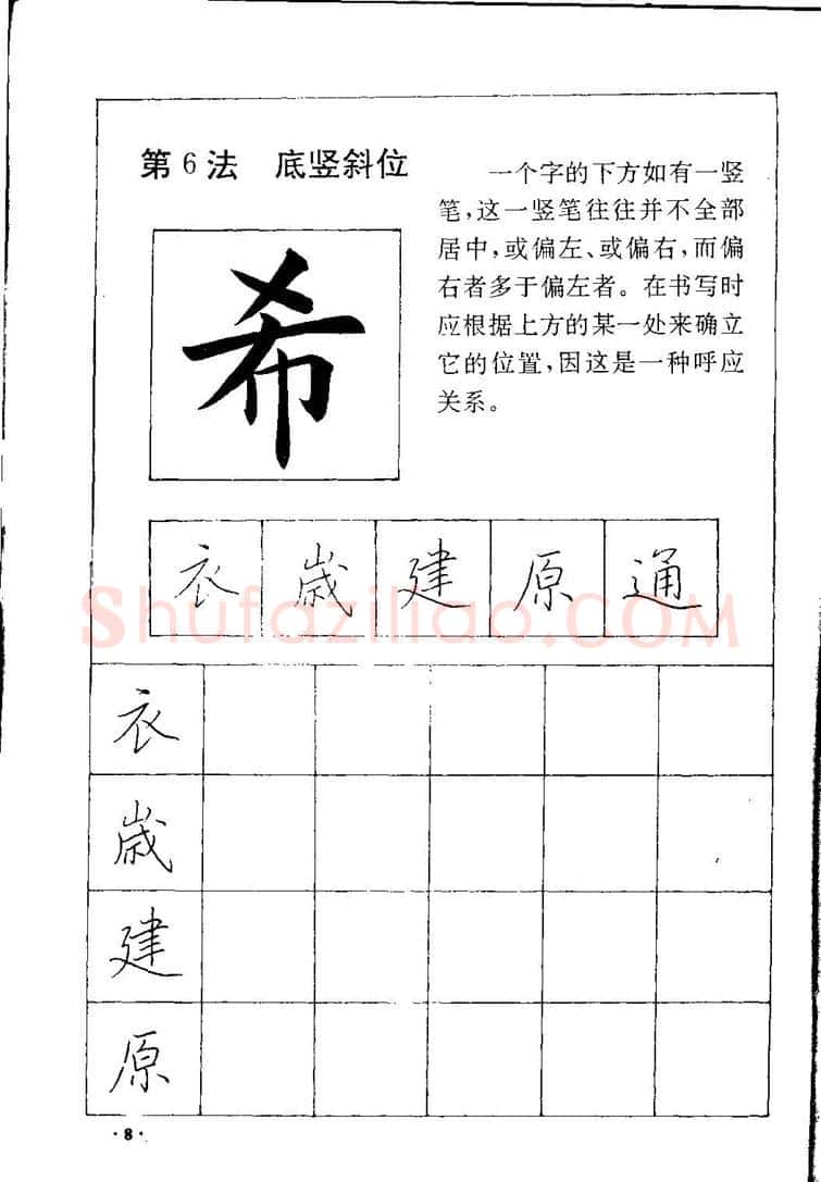 田英章硬笔硬笔字帖,摘自田英章间架结构28法：硬笔楷行卷 字帖