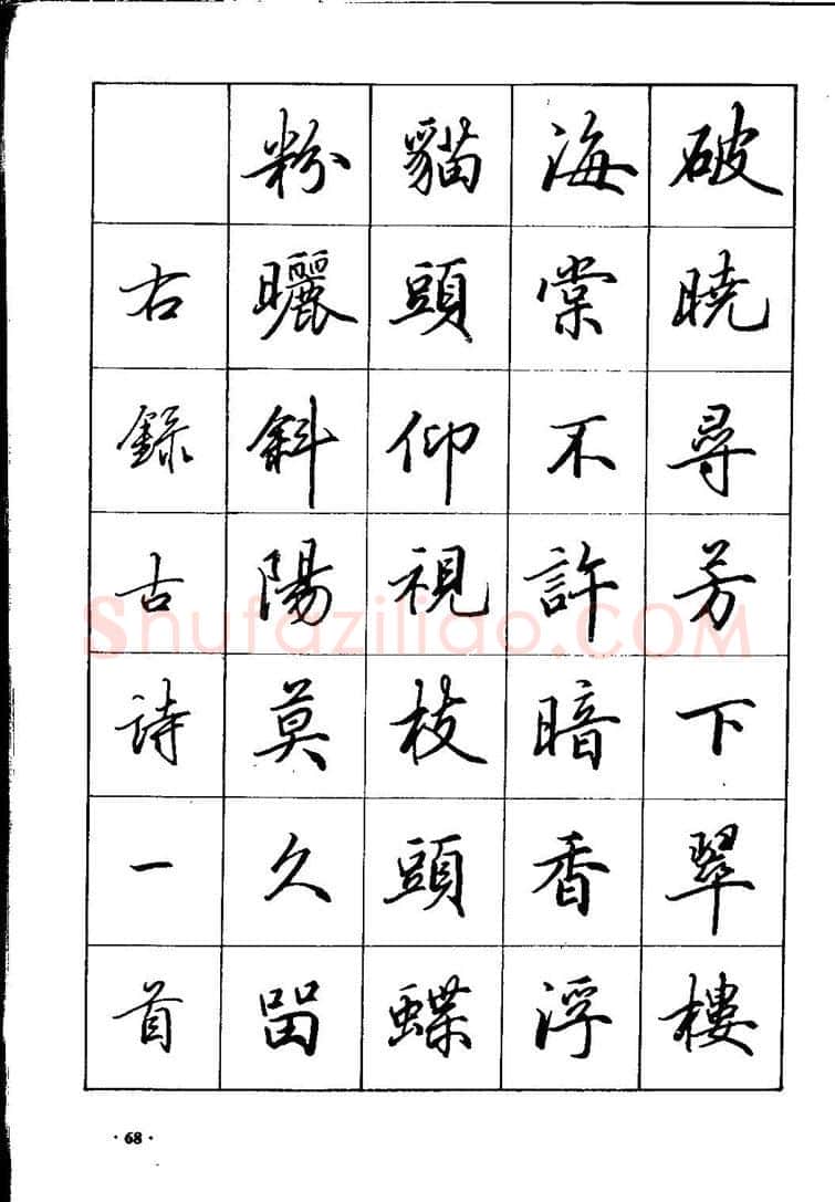 田英章硬笔硬笔字帖,摘自田英章间架结构28法：硬笔楷行卷 字帖