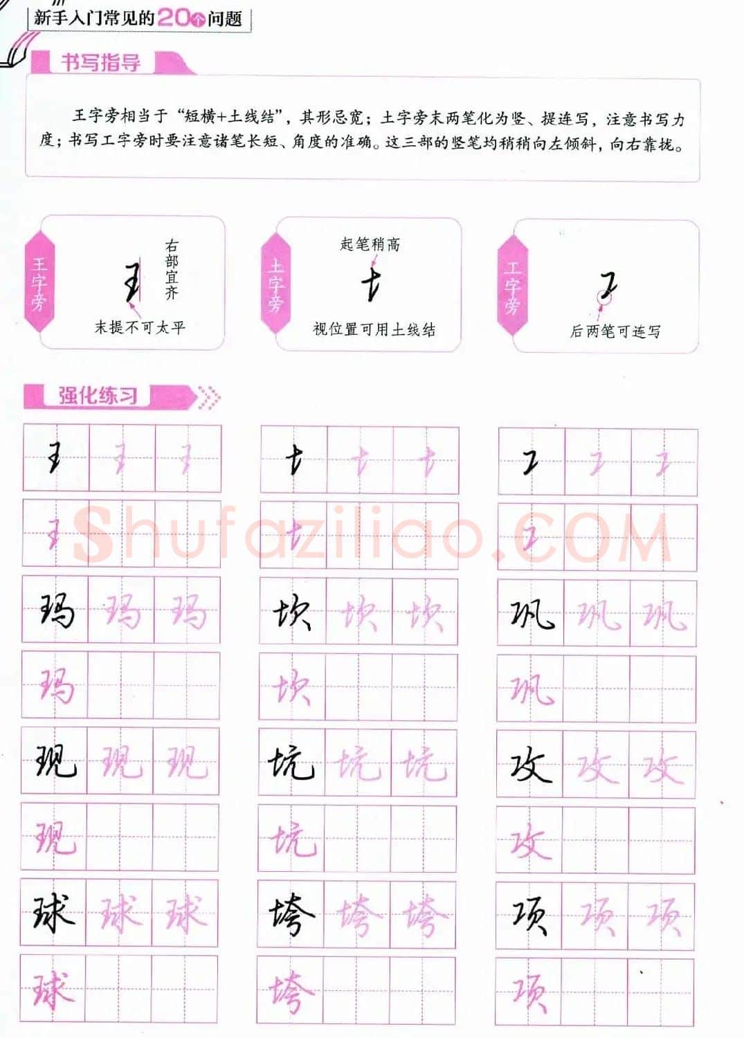 荆霄鹏硬笔行楷字帖《新手入门常见的20个问题》 | 硬笔书法字帖