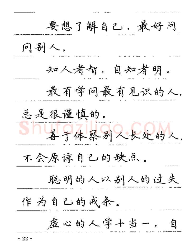 卢中南硬笔楷书字帖,摘自卢中南谚语名句钢笔字贴