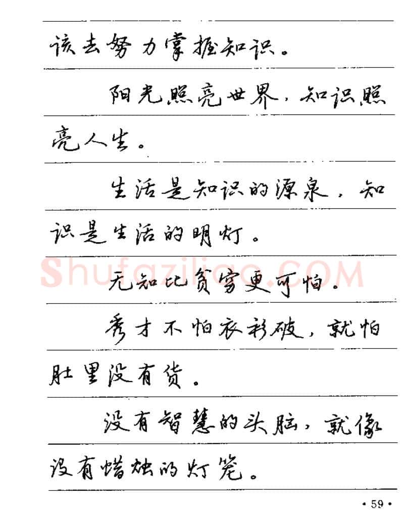 卢中南硬笔楷书字帖,摘自卢中南谚语名句钢笔字贴