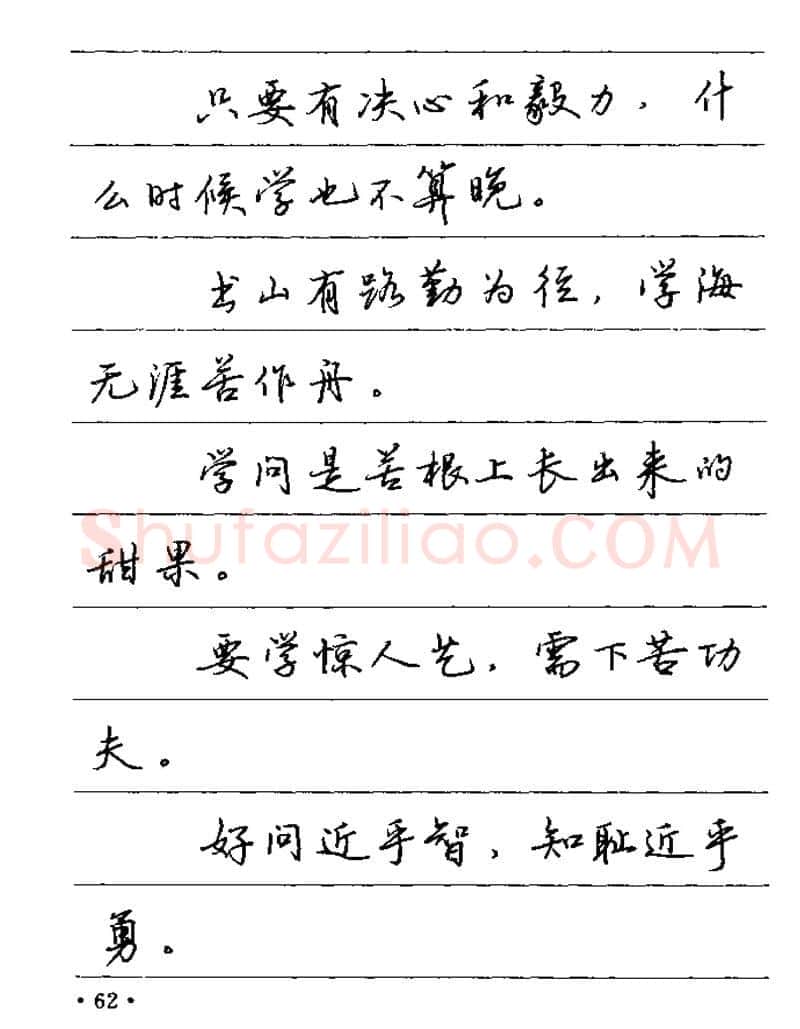 卢中南硬笔楷书字帖,摘自卢中南谚语名句钢笔字贴