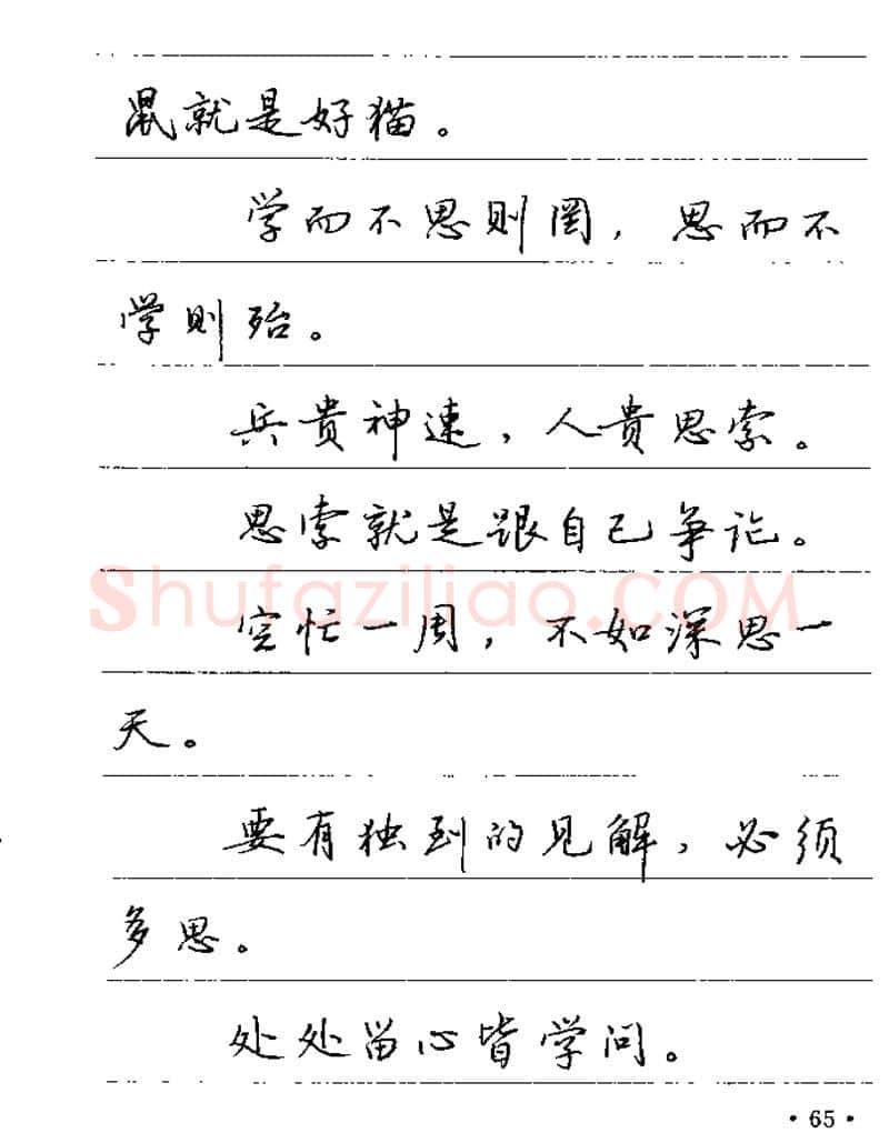 卢中南硬笔楷书字帖,摘自卢中南谚语名句钢笔字贴