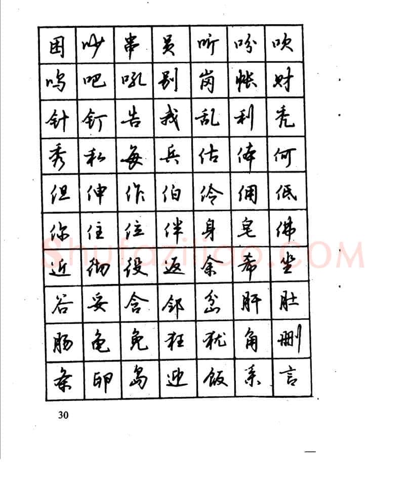 沈鸿根硬笔行书字帖,摘自沈鸿根 江鸟钢笔行书字帖