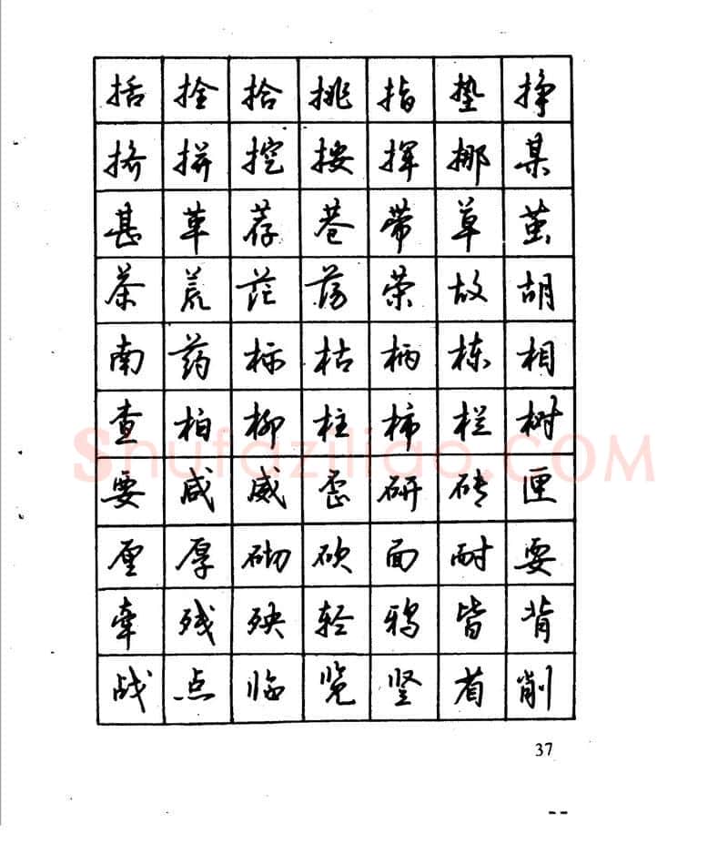 沈鸿根硬笔行书字帖,摘自沈鸿根 江鸟钢笔行书字帖