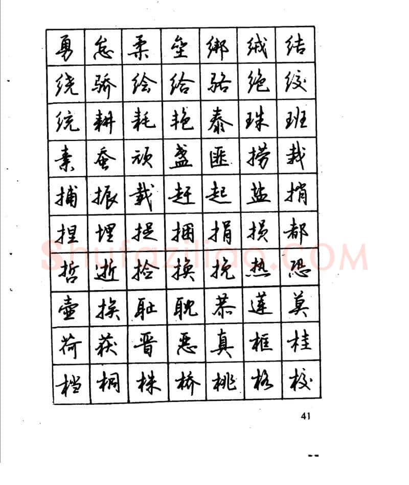 沈鸿根硬笔行书字帖,摘自沈鸿根 江鸟钢笔行书字帖