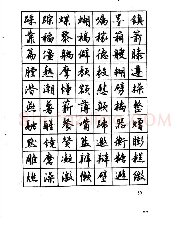 沈鸿根硬笔行书字帖,摘自沈鸿根 江鸟钢笔行书字帖