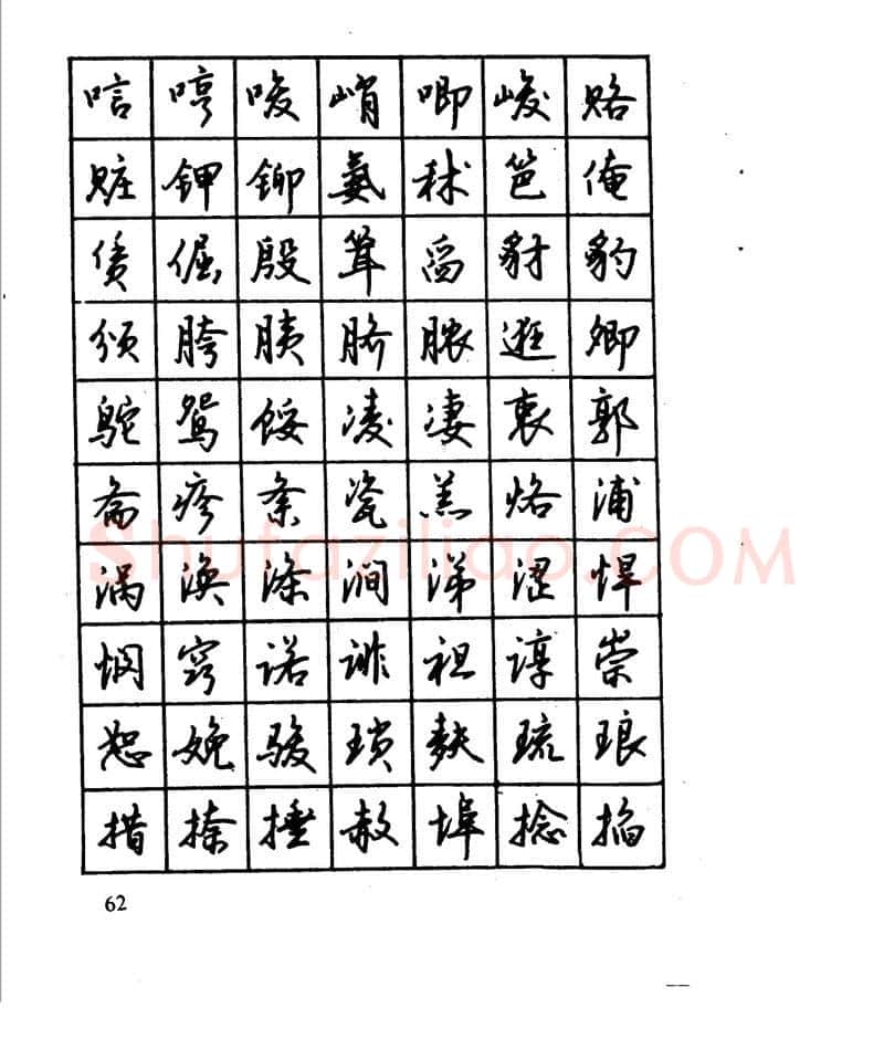 沈鸿根硬笔行书字帖,摘自沈鸿根 江鸟钢笔行书字帖