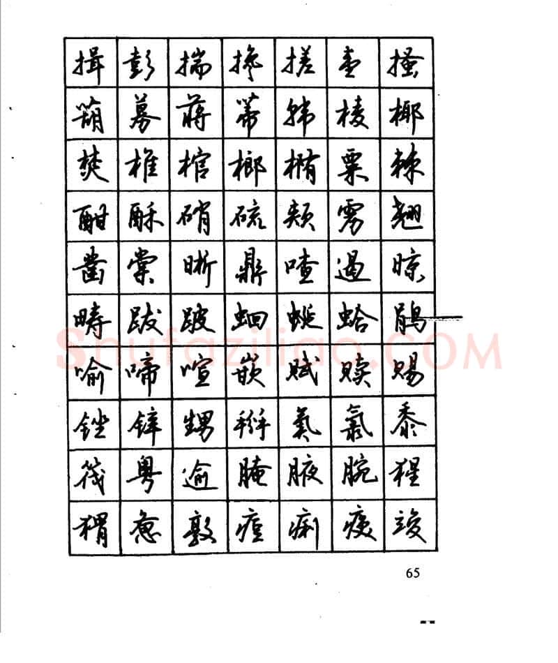 沈鸿根硬笔行书字帖,摘自沈鸿根 江鸟钢笔行书字帖