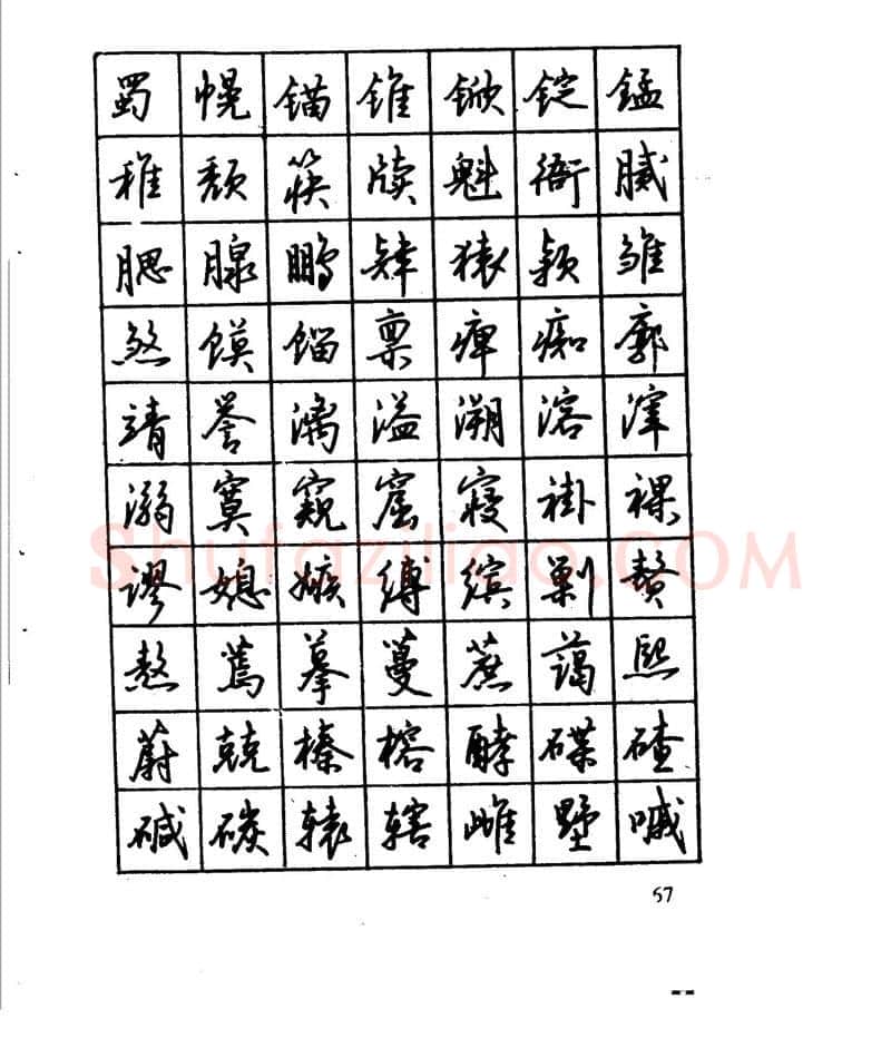 沈鸿根硬笔行书字帖,摘自沈鸿根 江鸟钢笔行书字帖