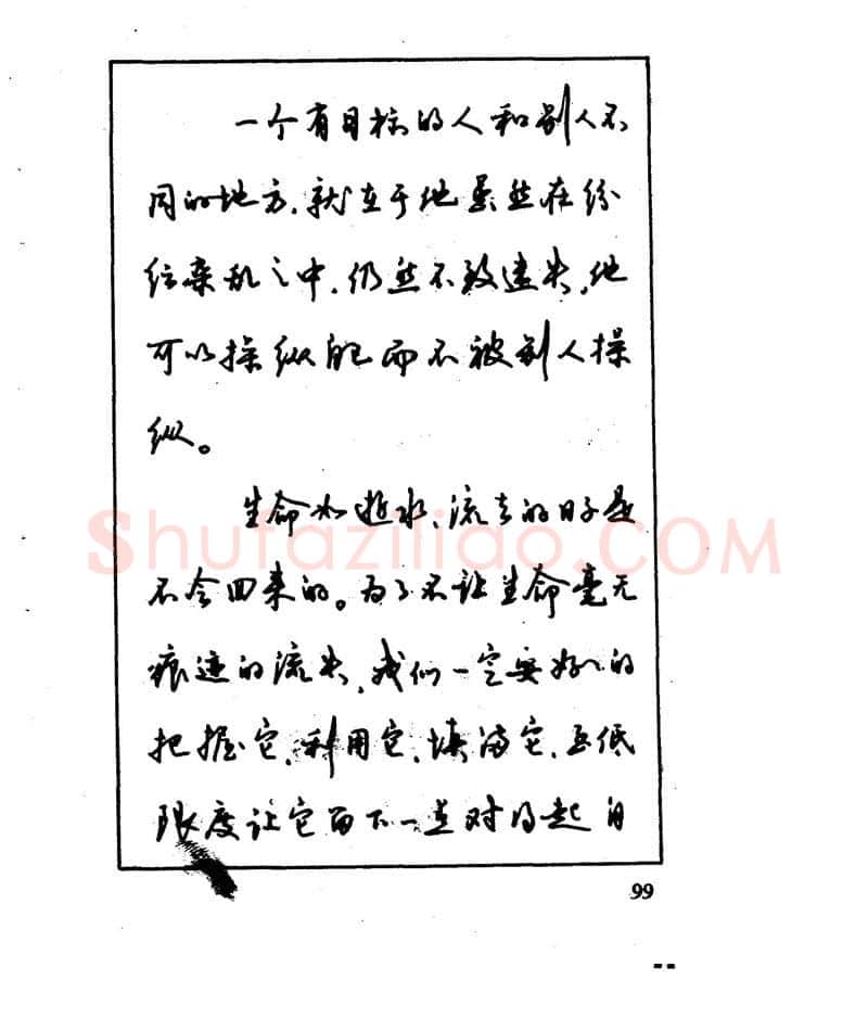 沈鸿根硬笔行书字帖,摘自沈鸿根 江鸟钢笔行书字帖