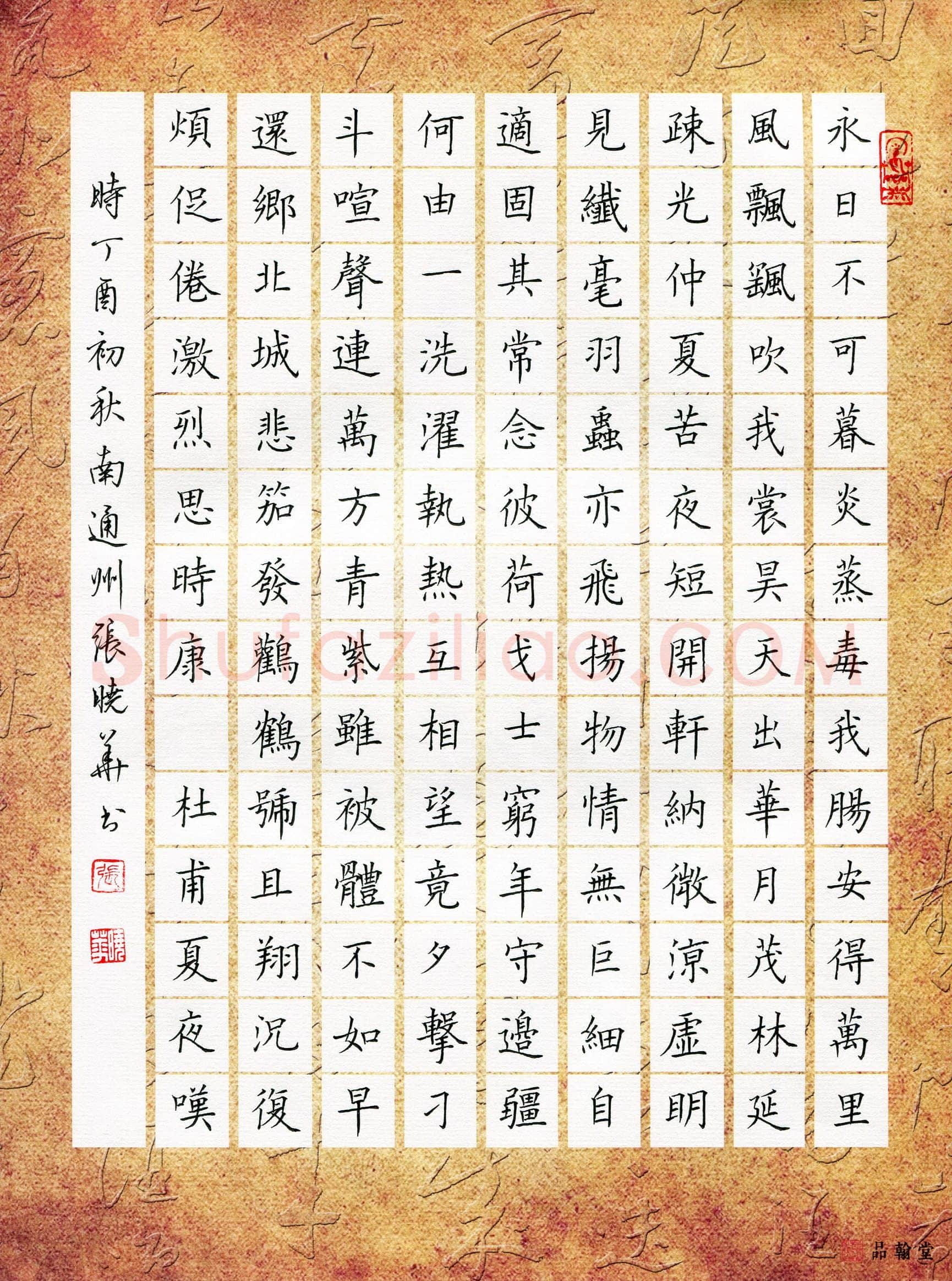 张晓华(成人组 优秀奖)硬笔书法大赛获奖作品,张晓华硬笔书法作品