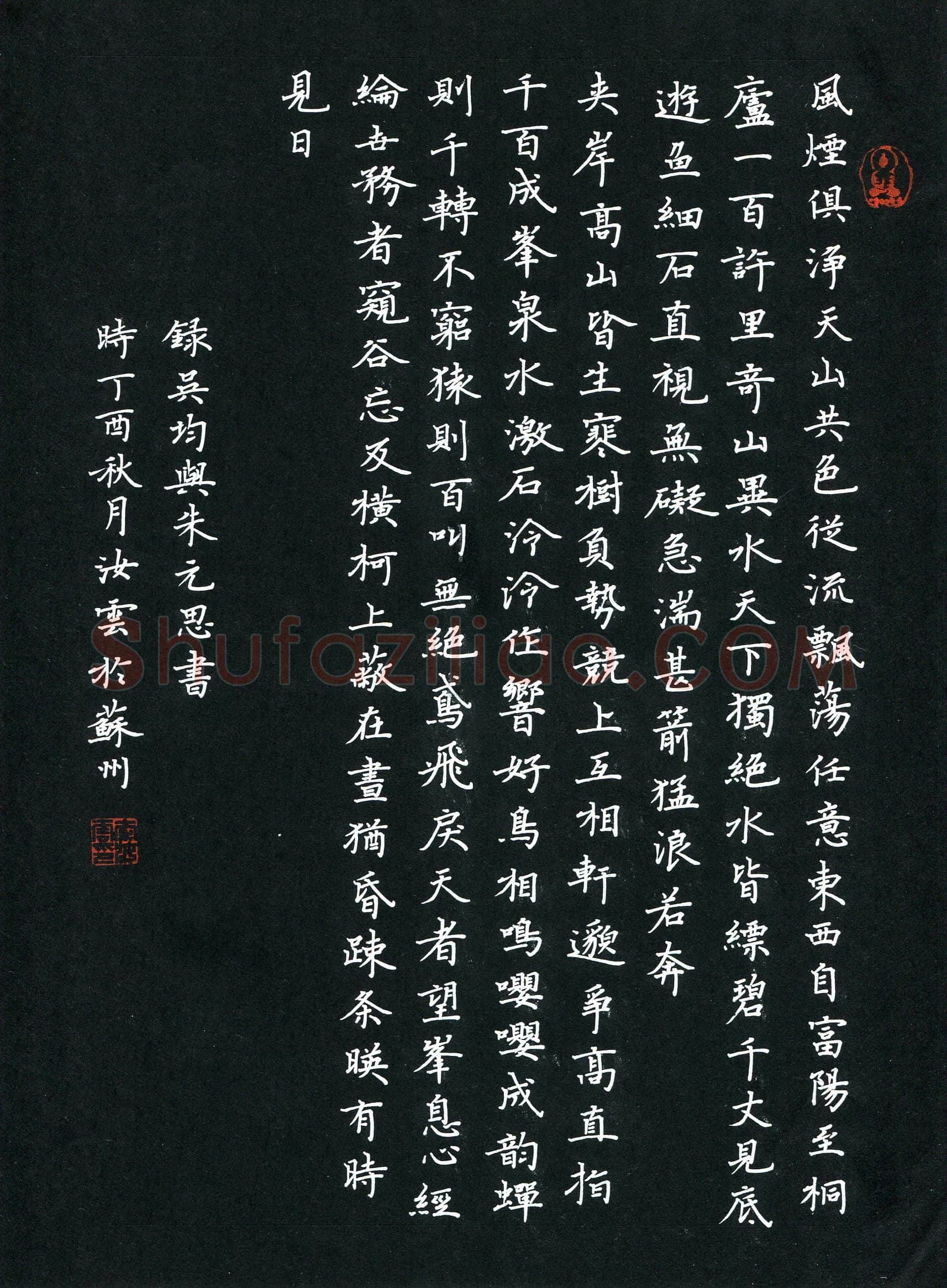 秦汝云(成人组 优秀奖)硬笔书法大赛获奖作品,秦汝云硬笔书法作品