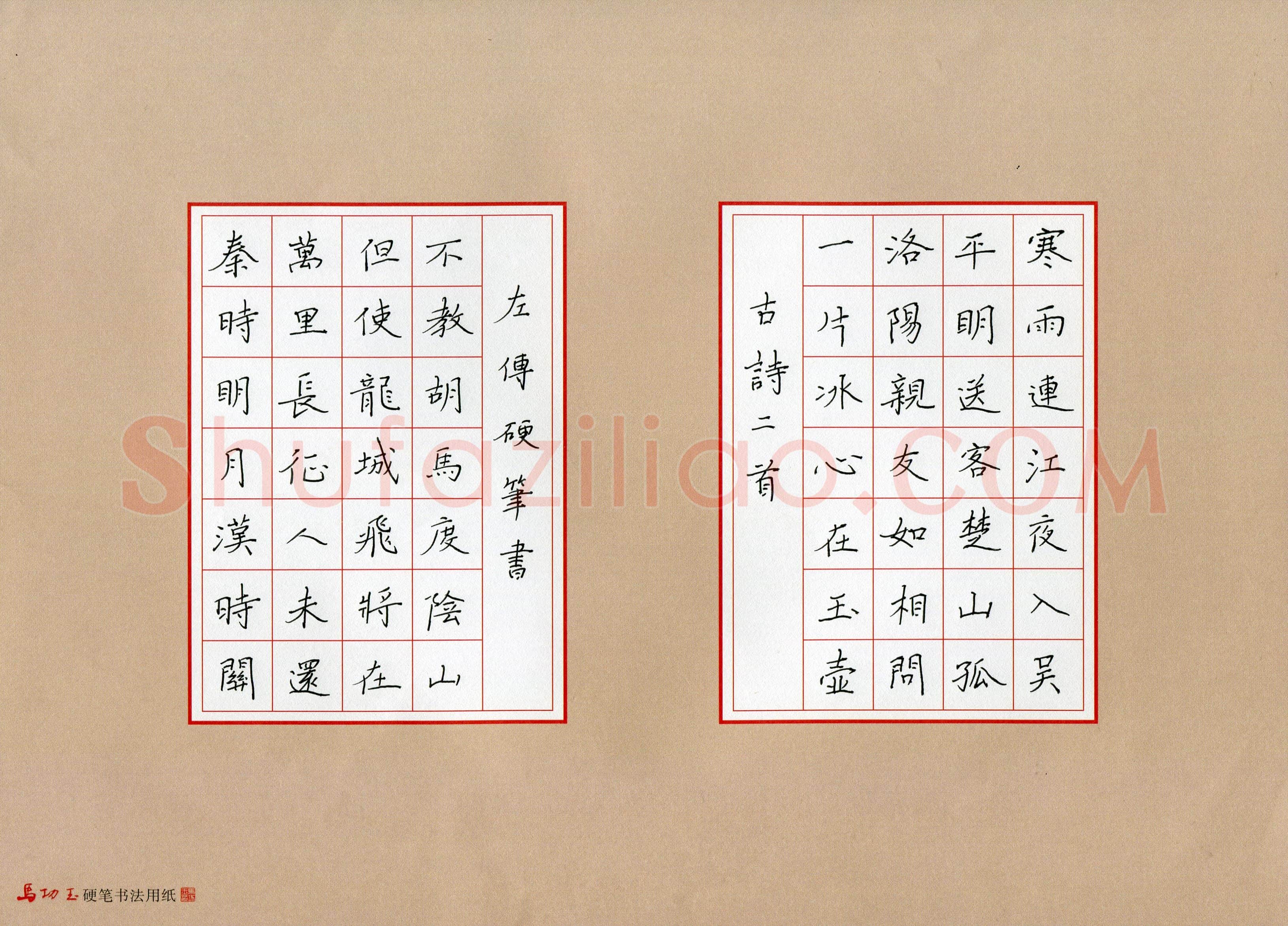 左传(少儿组 12岁 铜奖)硬笔书法大赛获奖作品,左传硬笔书法作品