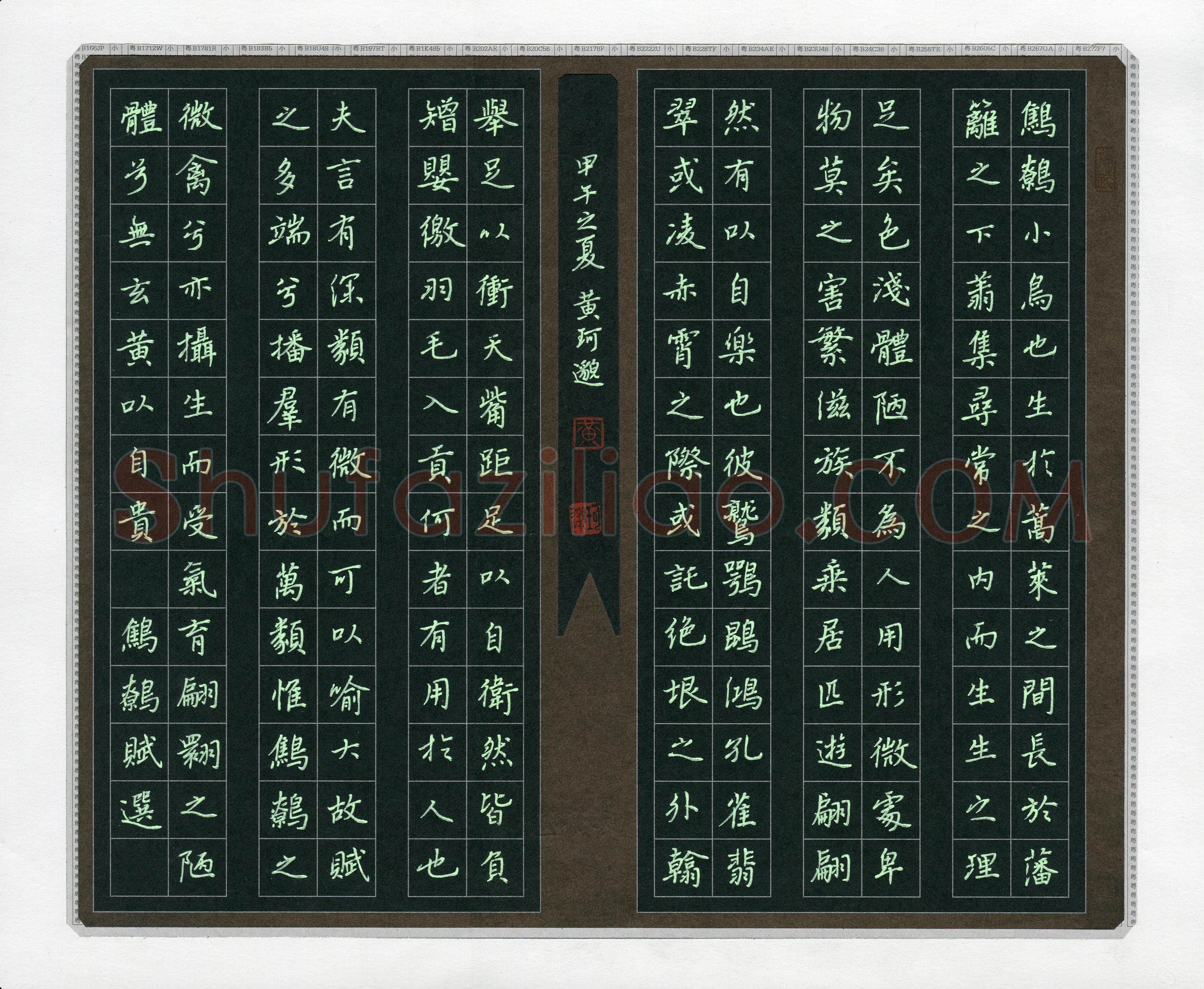 黄珂邈(少儿组 16岁 银奖)硬笔书法大赛获奖作品,黄珂邈硬笔书法作品
