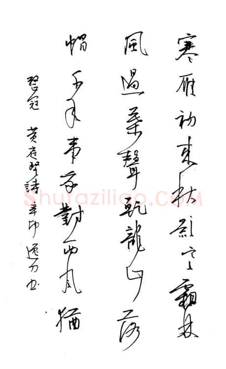 陈华武硬笔行书黄庭坚诗,陈华武硬笔书法作品