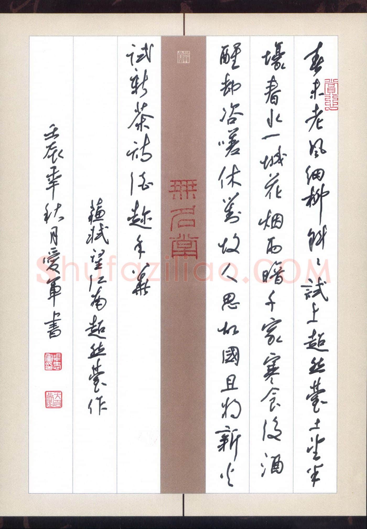 花爱军硬笔行书苏轼望江南超然台作,花爱军硬笔书法作品