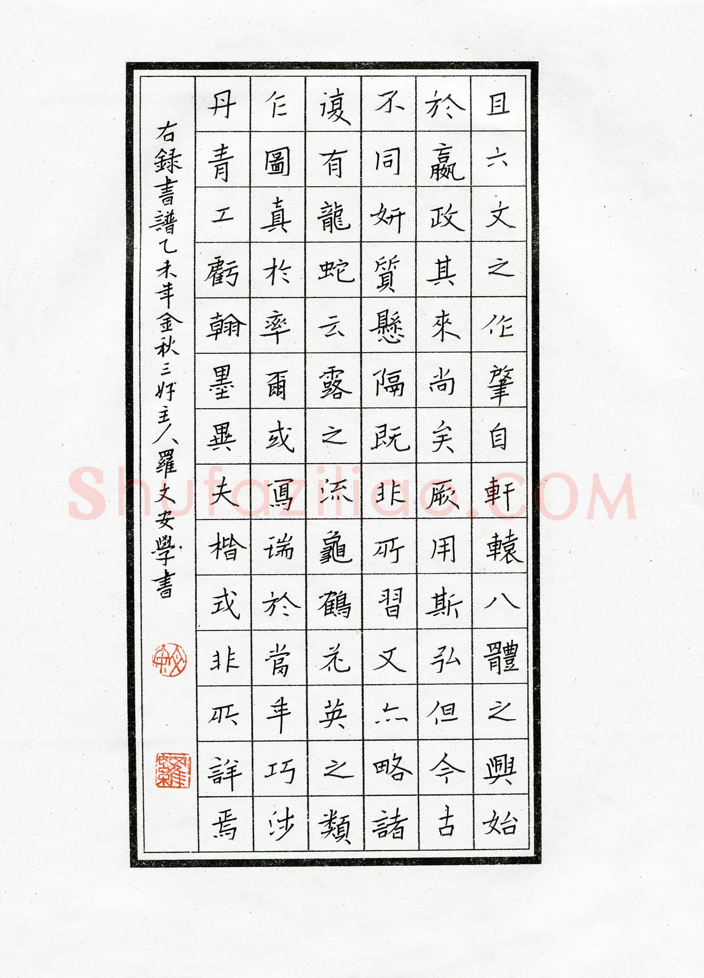 罗文安(成人组)硬笔书法大赛入围作品选登,罗文安硬笔书法作品