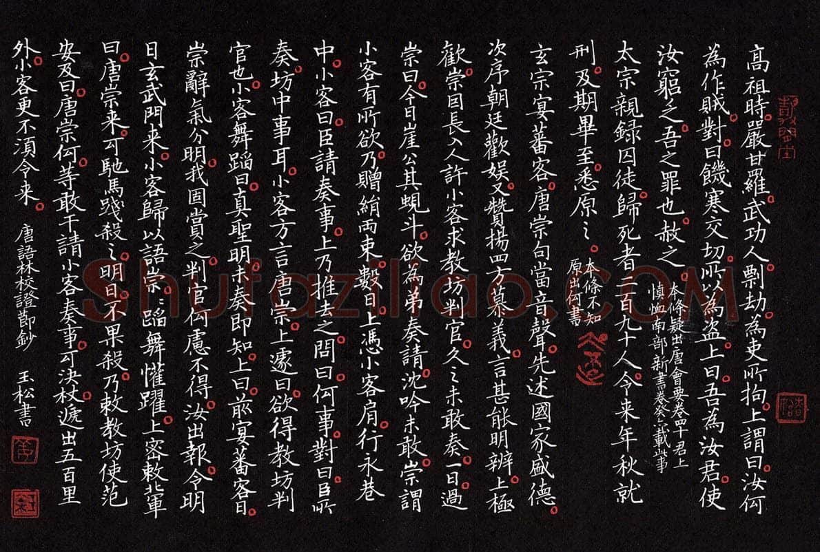 姜玉松硬笔楷书唐语林校证节抄,姜玉松硬笔书法作品