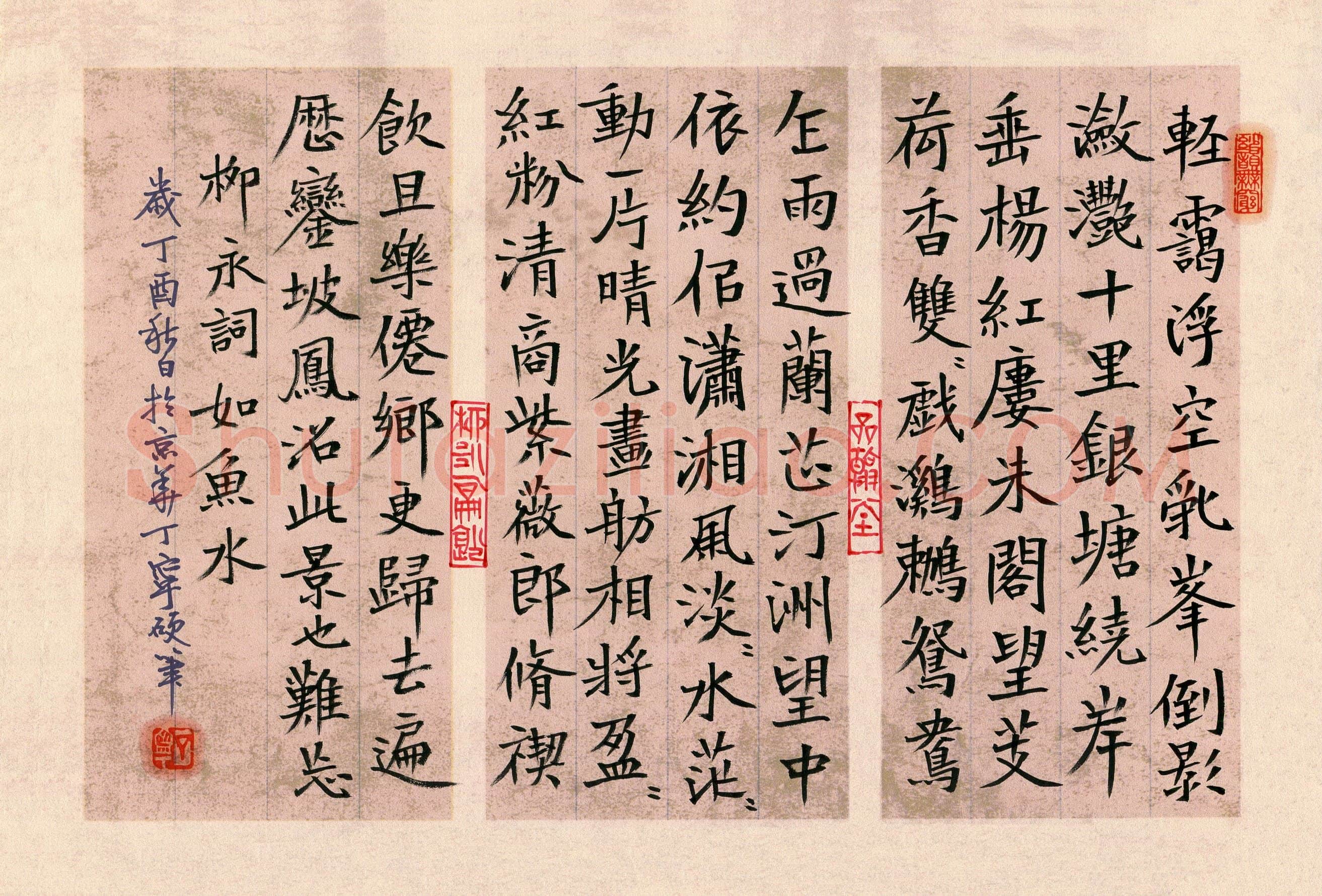 丁宁(成人组)硬笔书法大赛入围作品选登,丁宁硬笔书法作品