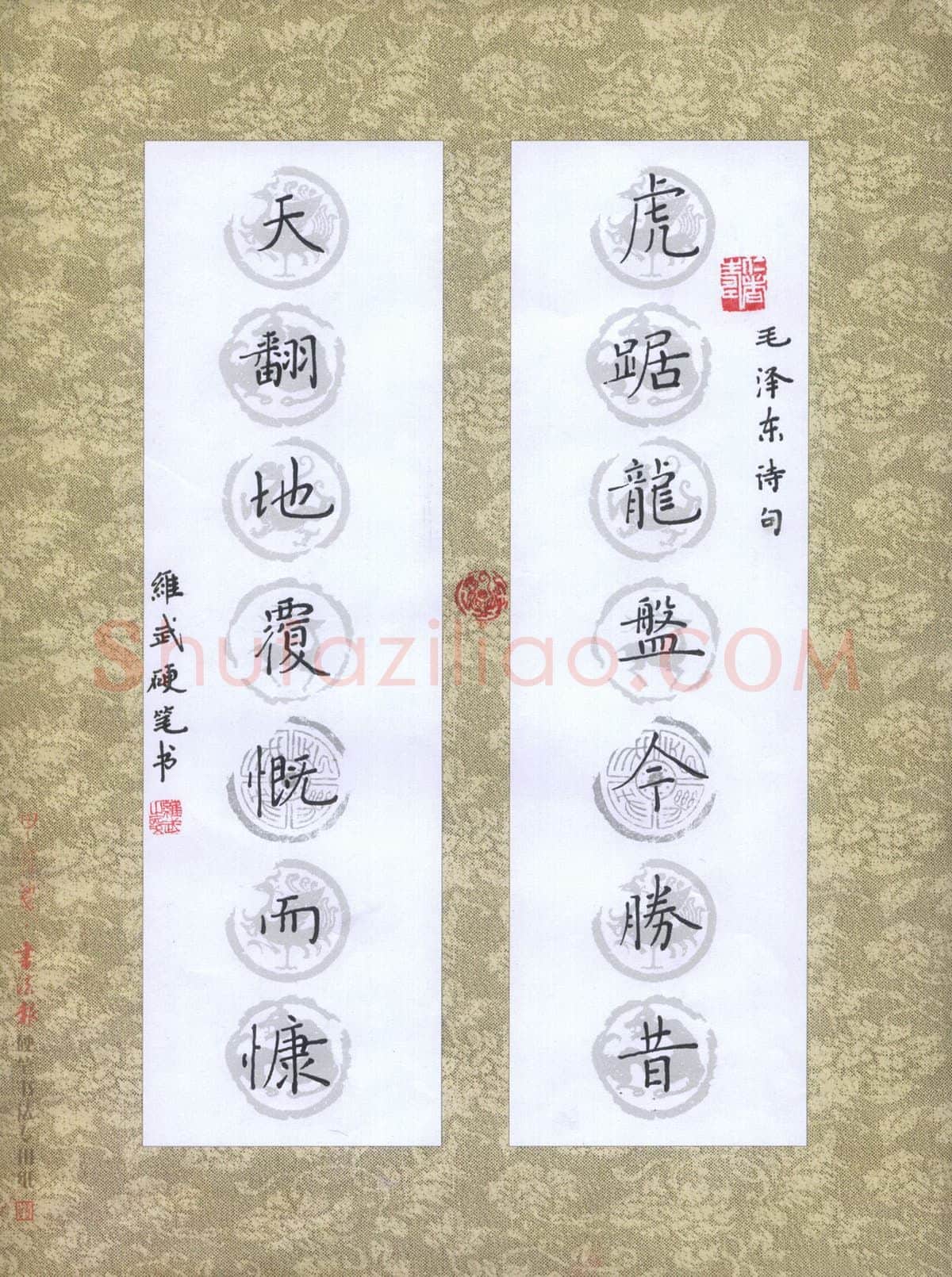 宋维武硬笔楷书毛泽东诗句,宋维武硬笔书法作品