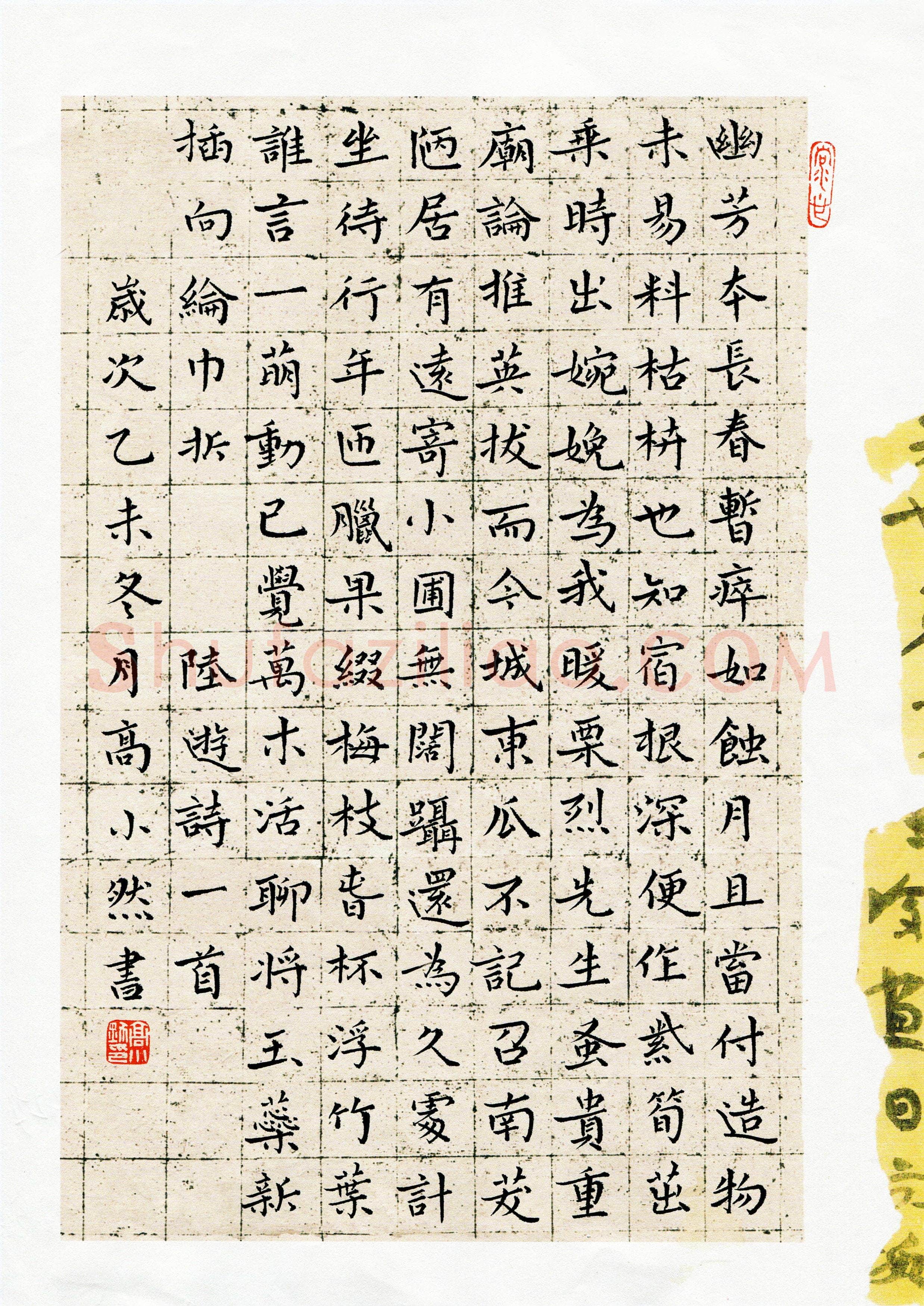 高小然(成人组 优秀奖)硬笔书法大赛获奖作品,高小然硬笔书法作品
