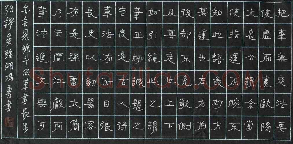 冯勇硬笔隶书东坡书论,冯勇硬笔书法作品
