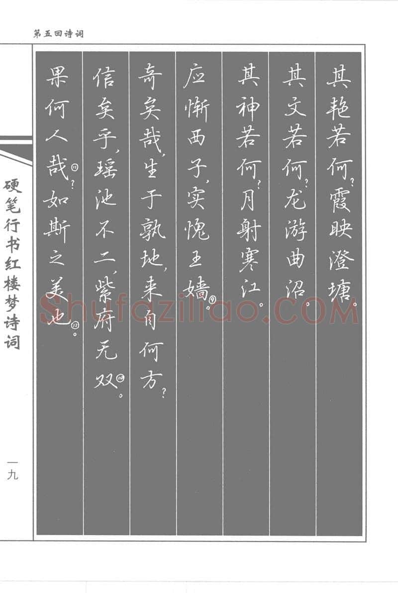 吴玉生硬笔行书字帖,摘自吴玉生硬笔行书红楼梦诗词