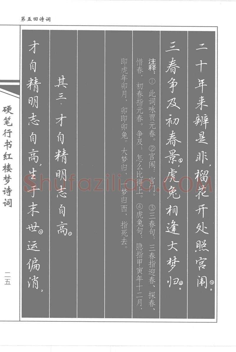吴玉生硬笔行书字帖,摘自吴玉生硬笔行书红楼梦诗词