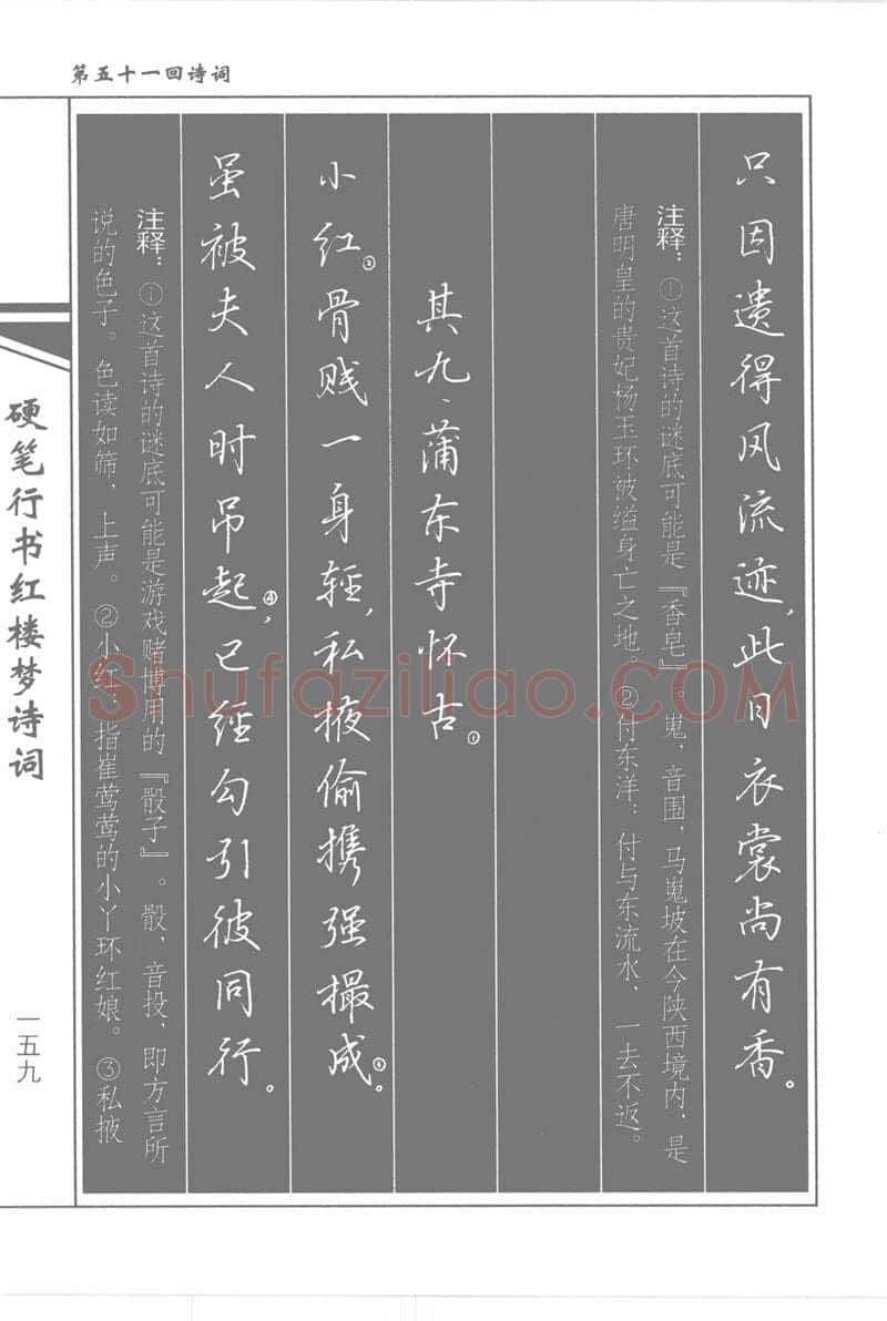 吴玉生硬笔行书字帖,摘自吴玉生硬笔行书红楼梦诗词