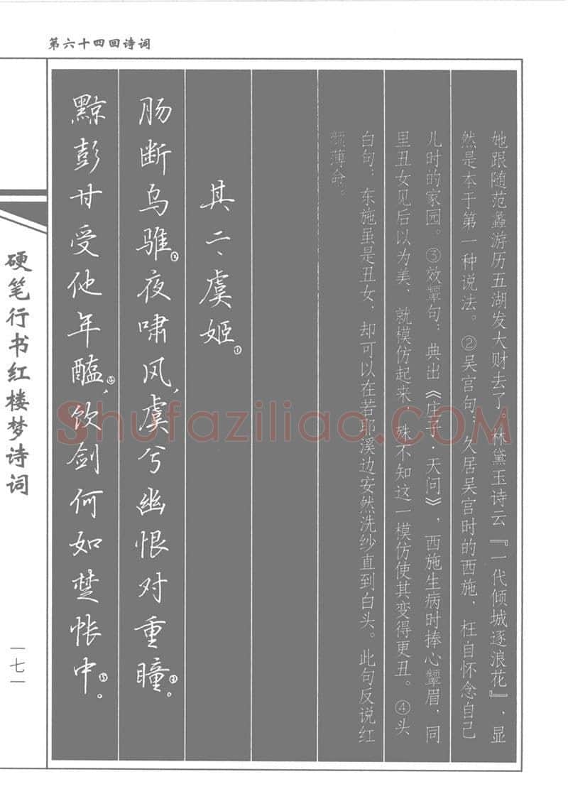 吴玉生硬笔行书字帖,摘自吴玉生硬笔行书红楼梦诗词