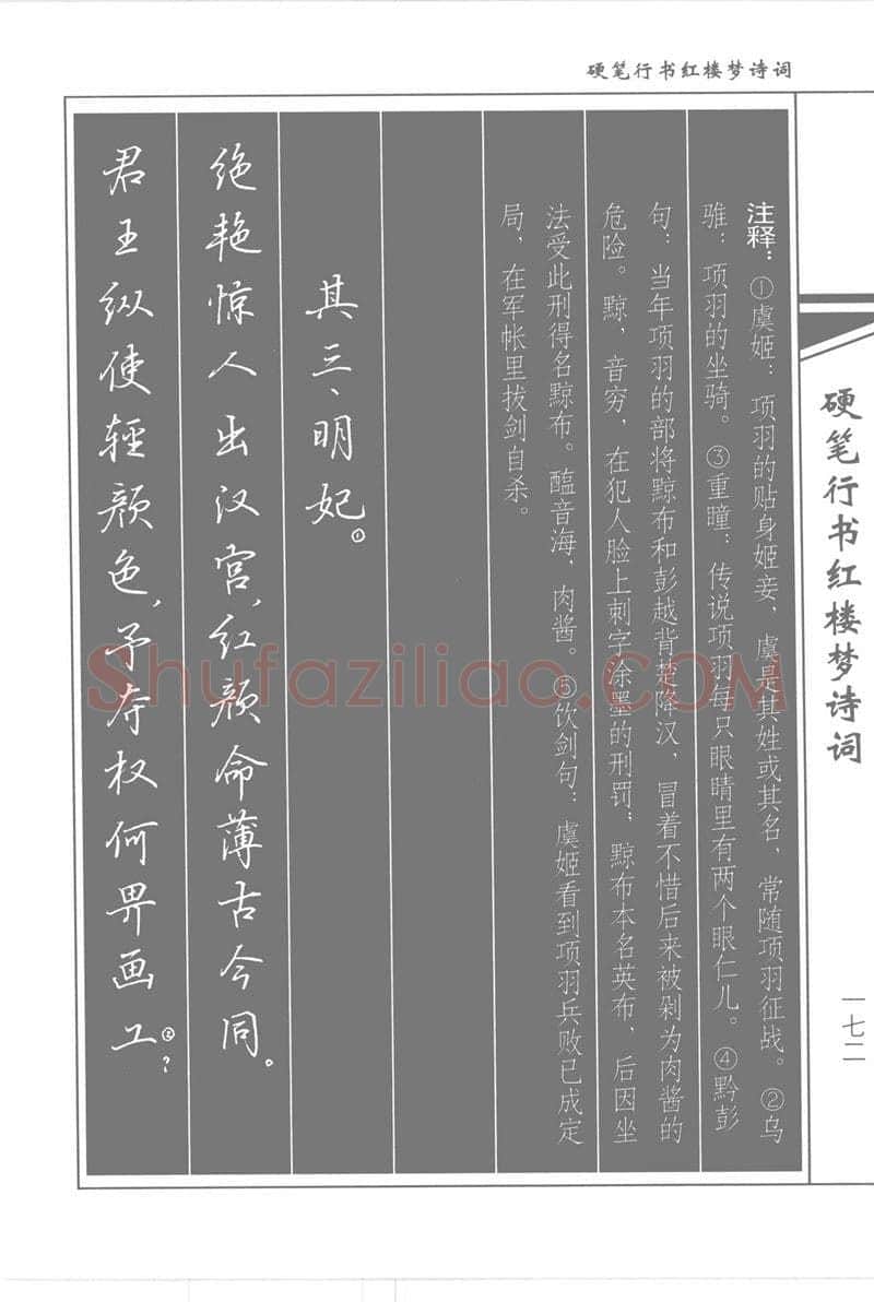 吴玉生硬笔行书字帖,摘自吴玉生硬笔行书红楼梦诗词