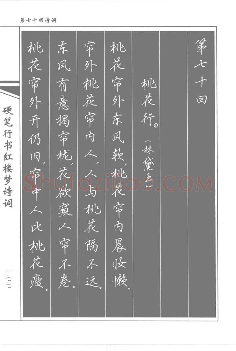 吴玉生硬笔行书字帖,摘自吴玉生硬笔行书红楼梦诗词