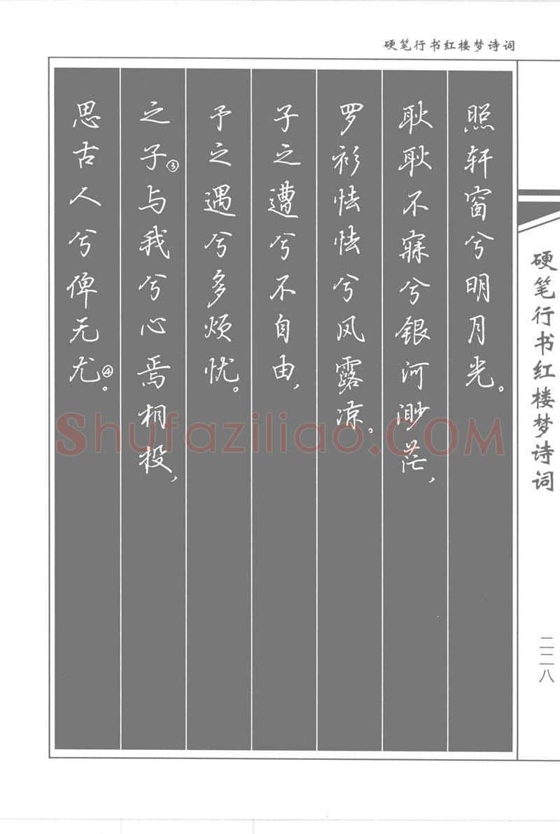 吴玉生硬笔行书字帖,摘自吴玉生硬笔行书红楼梦诗词