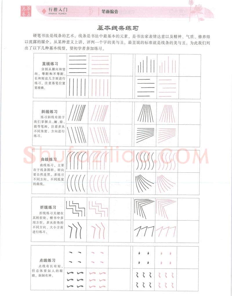 吴玉生硬笔楷书字帖,摘自吴玉生行楷入门字帖笔画偏旁