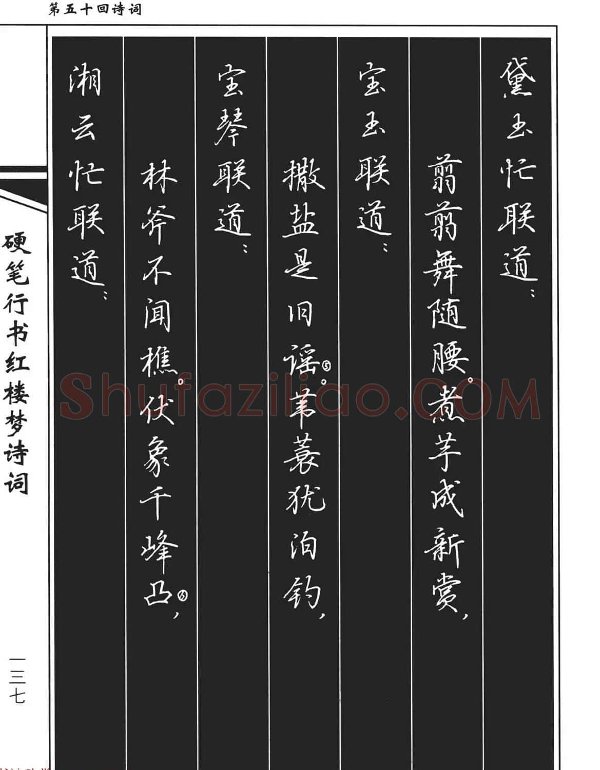 吴玉生钢笔字帖欣赏《硬笔行书红楼梦诗词》 | 硬笔书法字帖