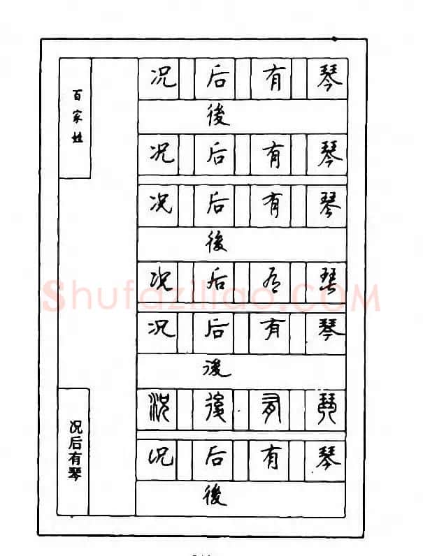 钢笔七体字帖《顾仲安书百家姓》 | 硬笔书法字帖