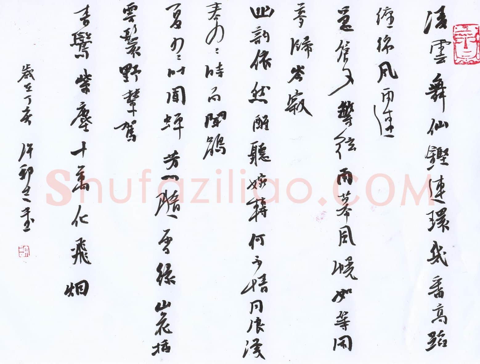 许邦志硬笔行书凌云舞仙铿连环,许邦志硬笔书法作品