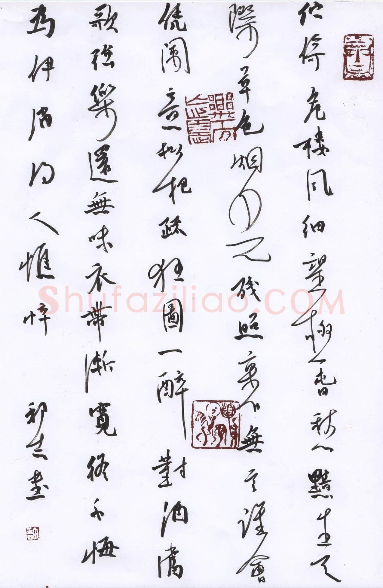 许邦志硬笔行书柳永蝶恋花,许邦志硬笔书法作品