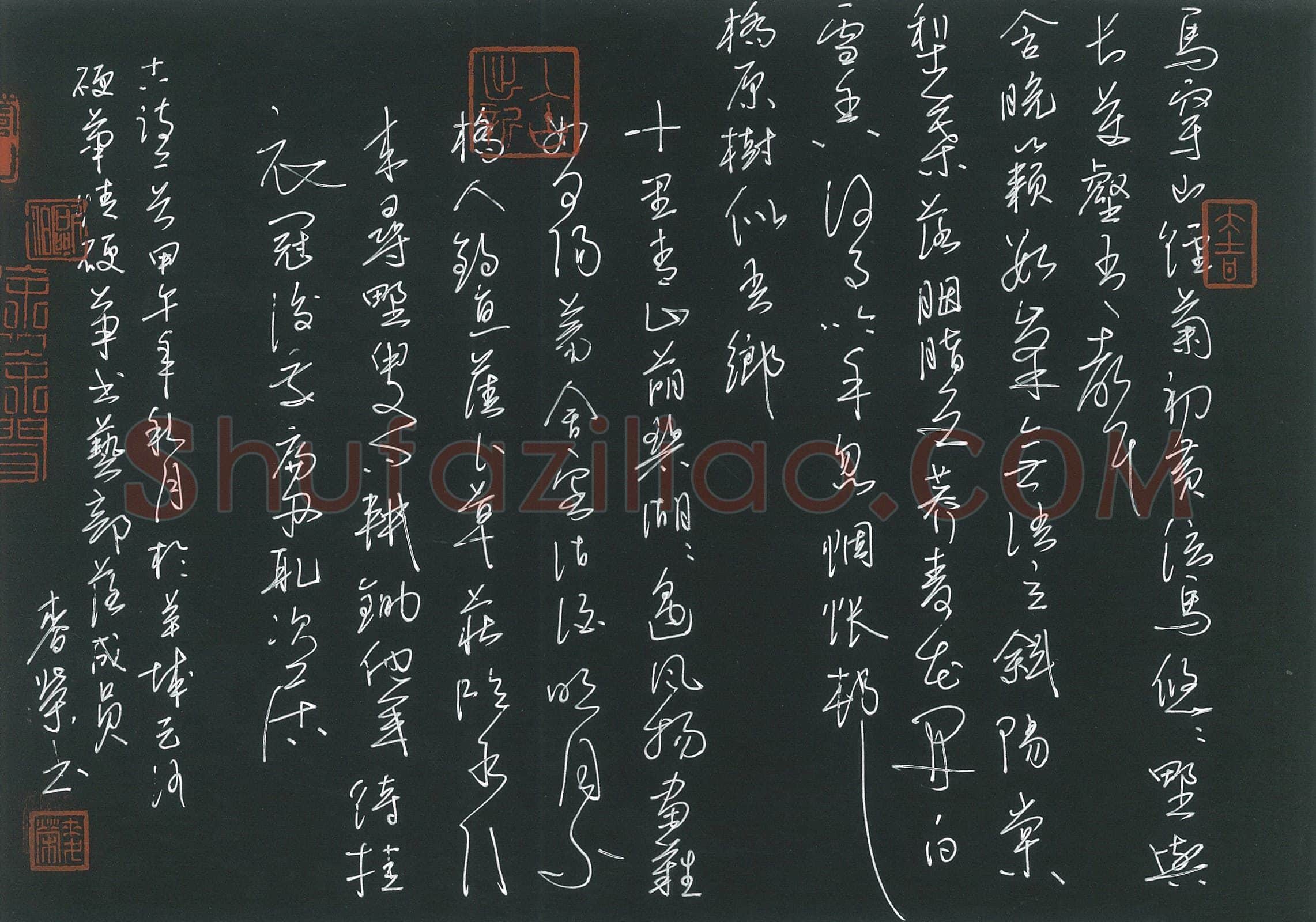麦荣硬笔草书古诗二首,麦荣硬笔书法作品