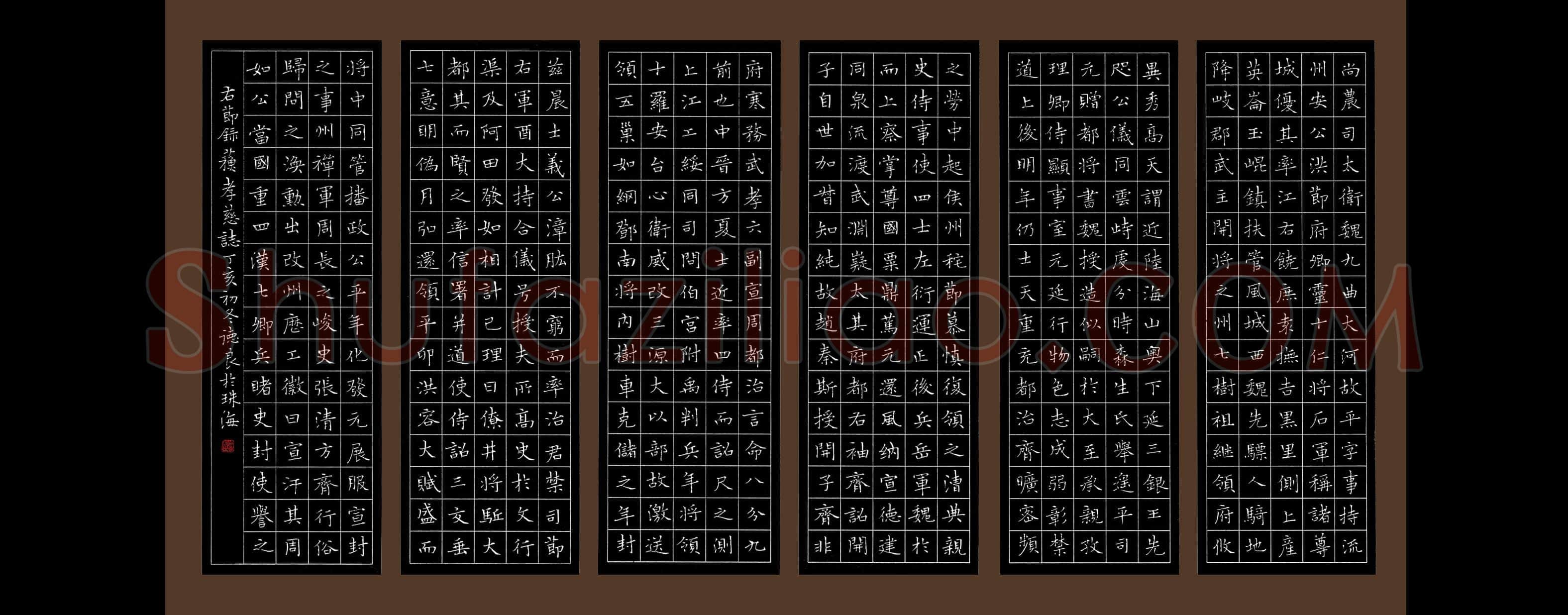 黎德良硬笔楷书节录苏孝慈墓志,黎德良硬笔书法作品