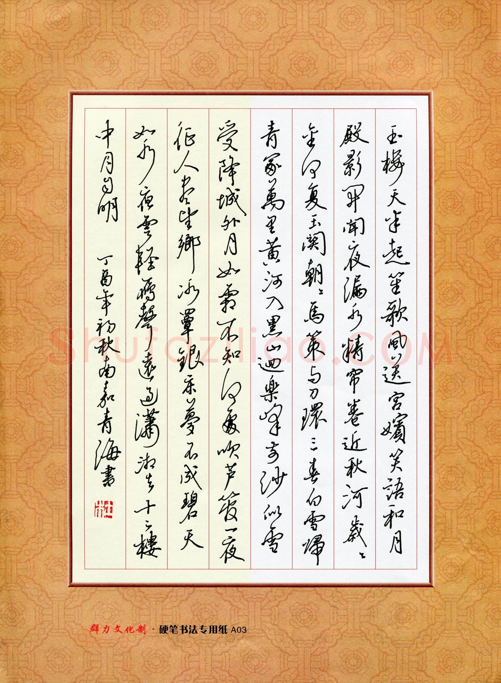 杜青海(成人组)硬笔书法大赛入围作品选登,杜青海硬笔书法作品