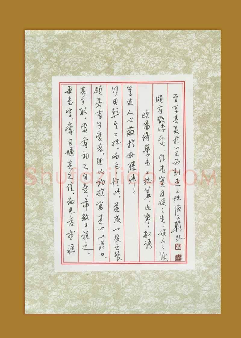 陈文轩硬笔行书欧阳修学书工拙篇,陈文轩硬笔书法作品