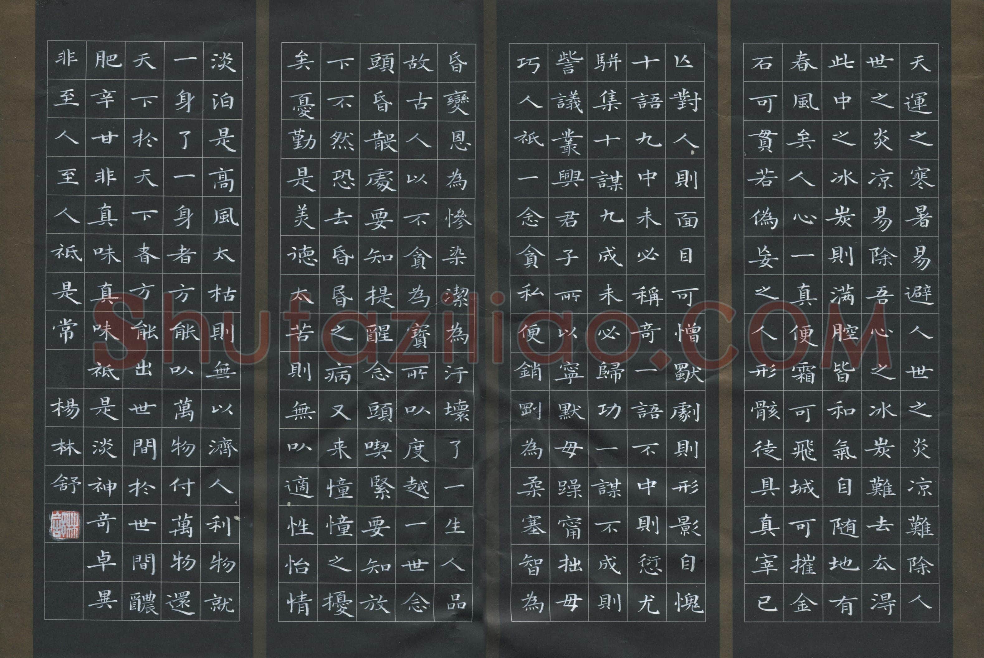 杨林舒(成人组 优秀奖)硬笔书法大赛获奖作品,杨林舒硬笔书法作品