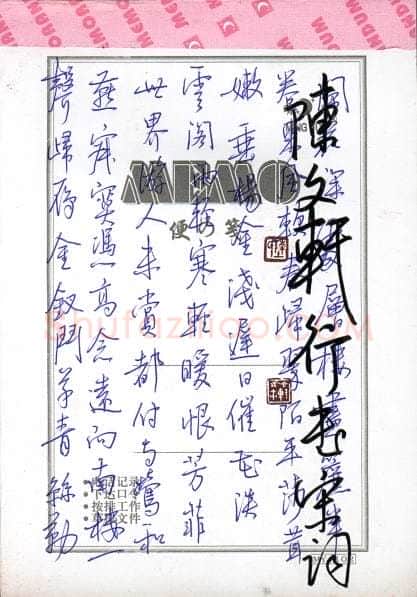 陈文轩硬笔行书宋词小册,陈文轩硬笔书法作品