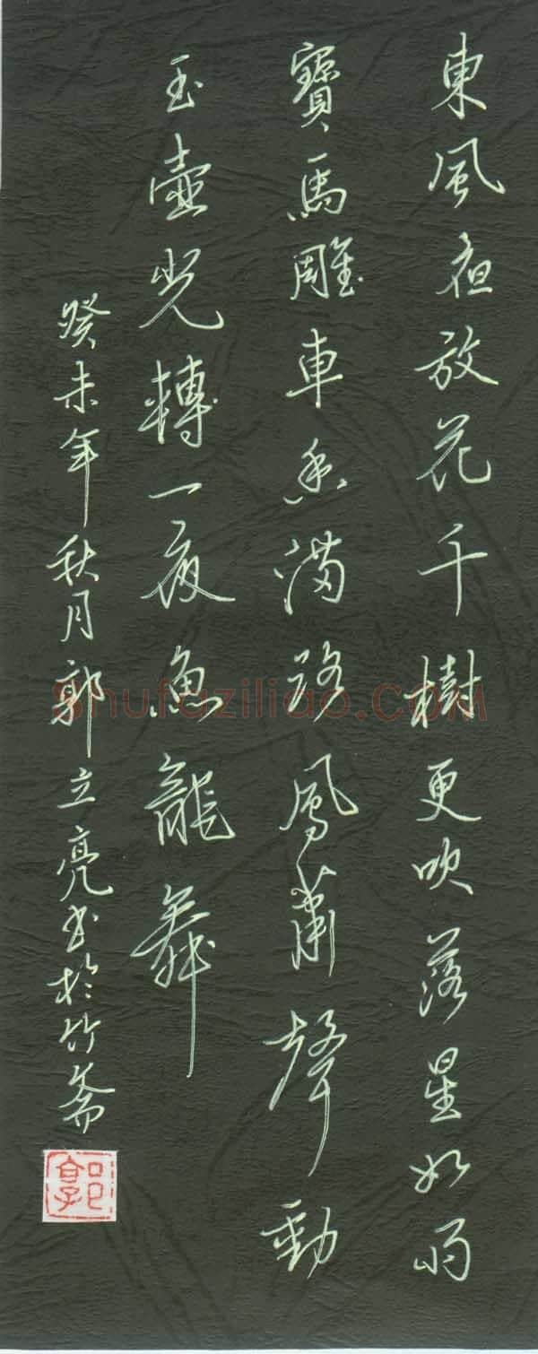 郭立亮硬笔行书辛弃疾词一首=,硬笔书法作品