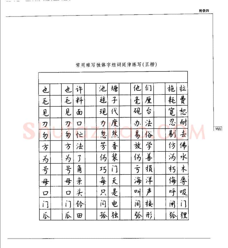 钱沛云硬笔楷书字帖,摘自钱沛云 硬笔书法五十讲 字帖