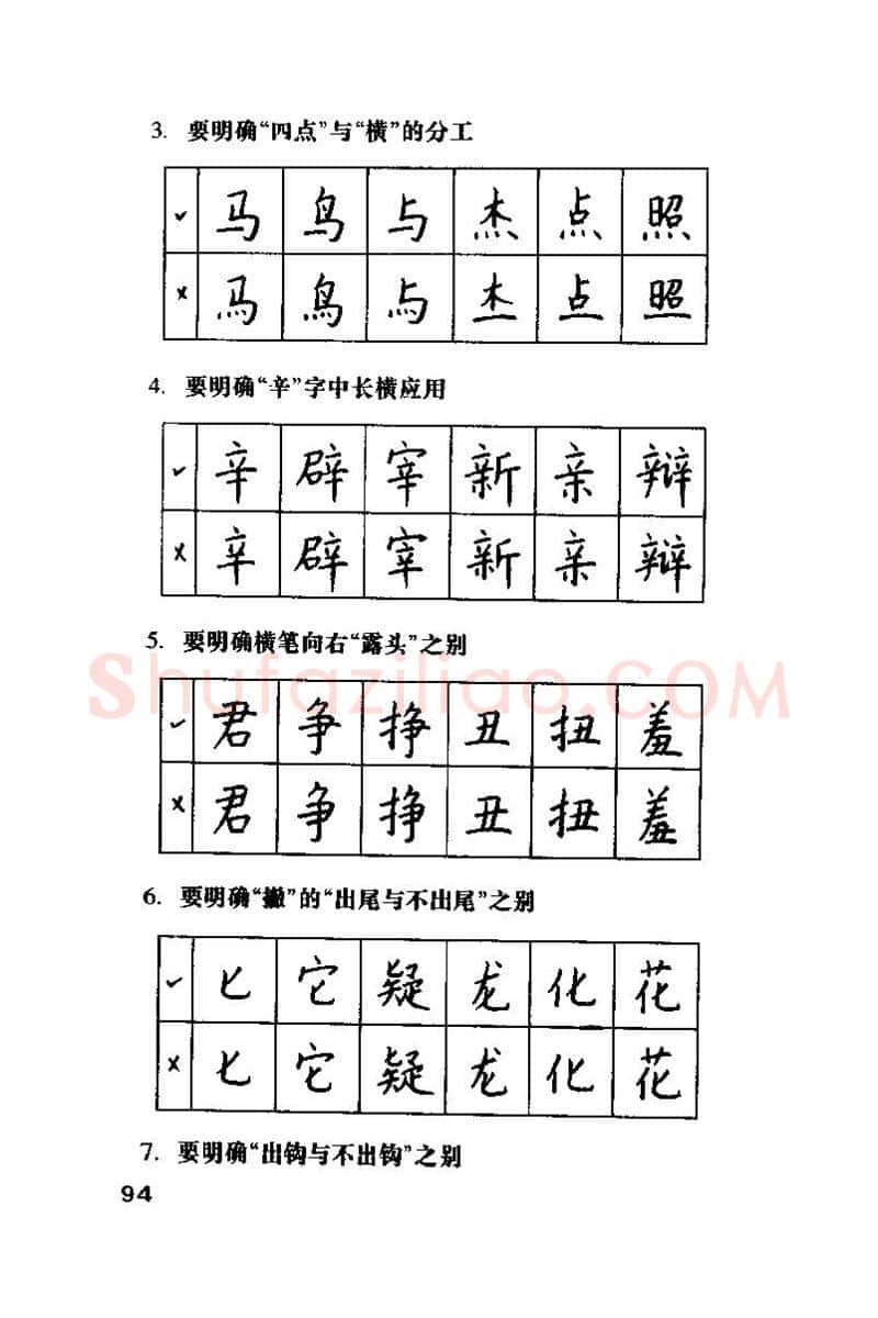 钱沛云硬笔楷书字帖,摘自钱沛云 硬笔书法技巧 字帖